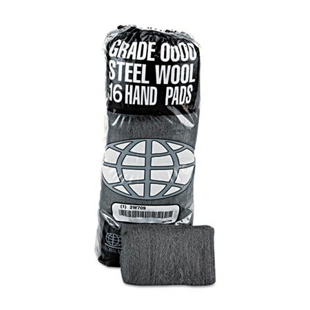 Global Material Technologies GMT, Industrial-Quality Steel Wool Hand Pad, #0000 Super Fine, 192PK 117000